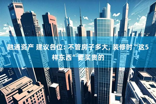 融通资产 建议各位: 不管房子多大, 装修时“这5样东西”要买贵的