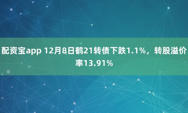 配资宝app 12月8日鹤21转债下跌1.1%，转股溢价率13.91%
